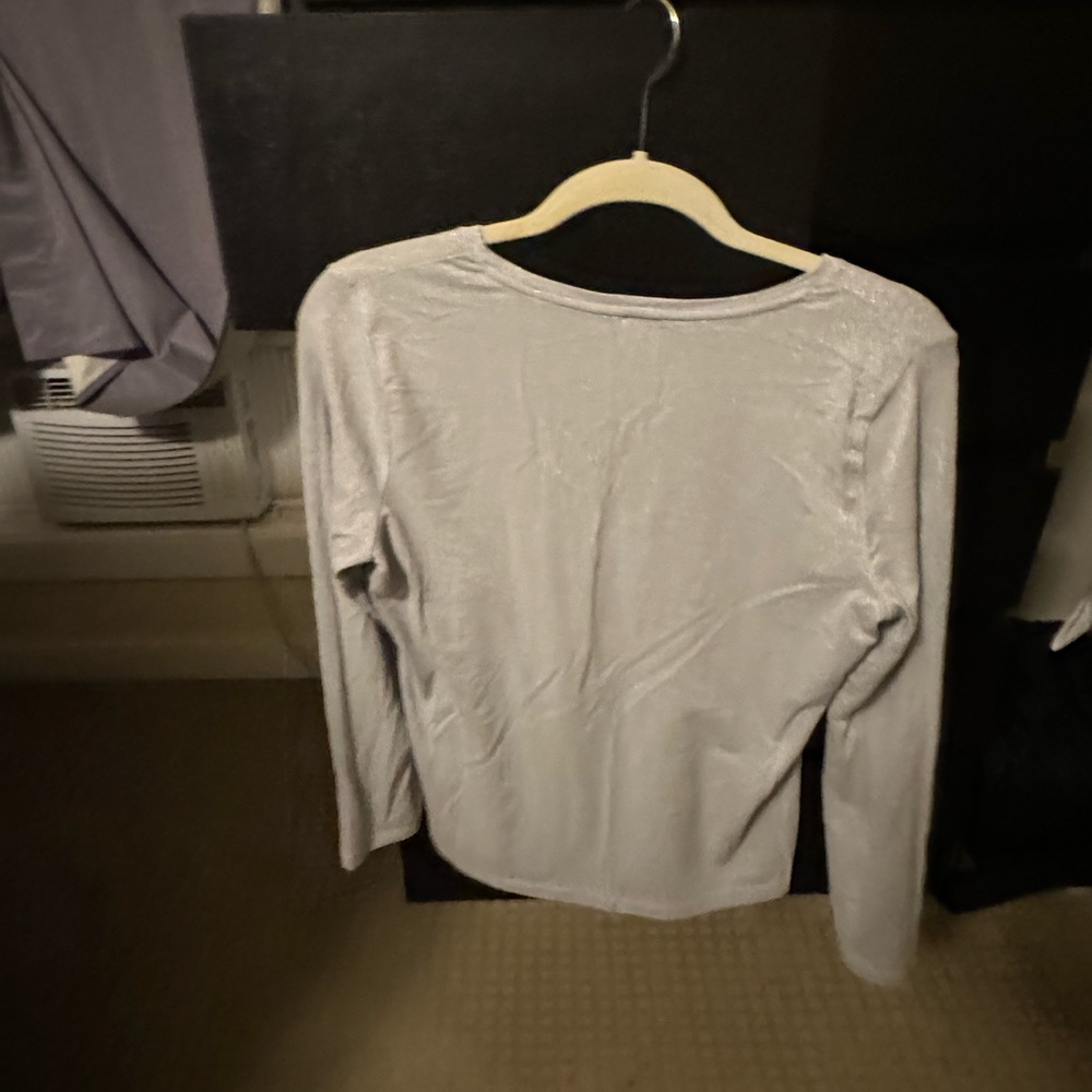 Silver Crew Neck Sweater